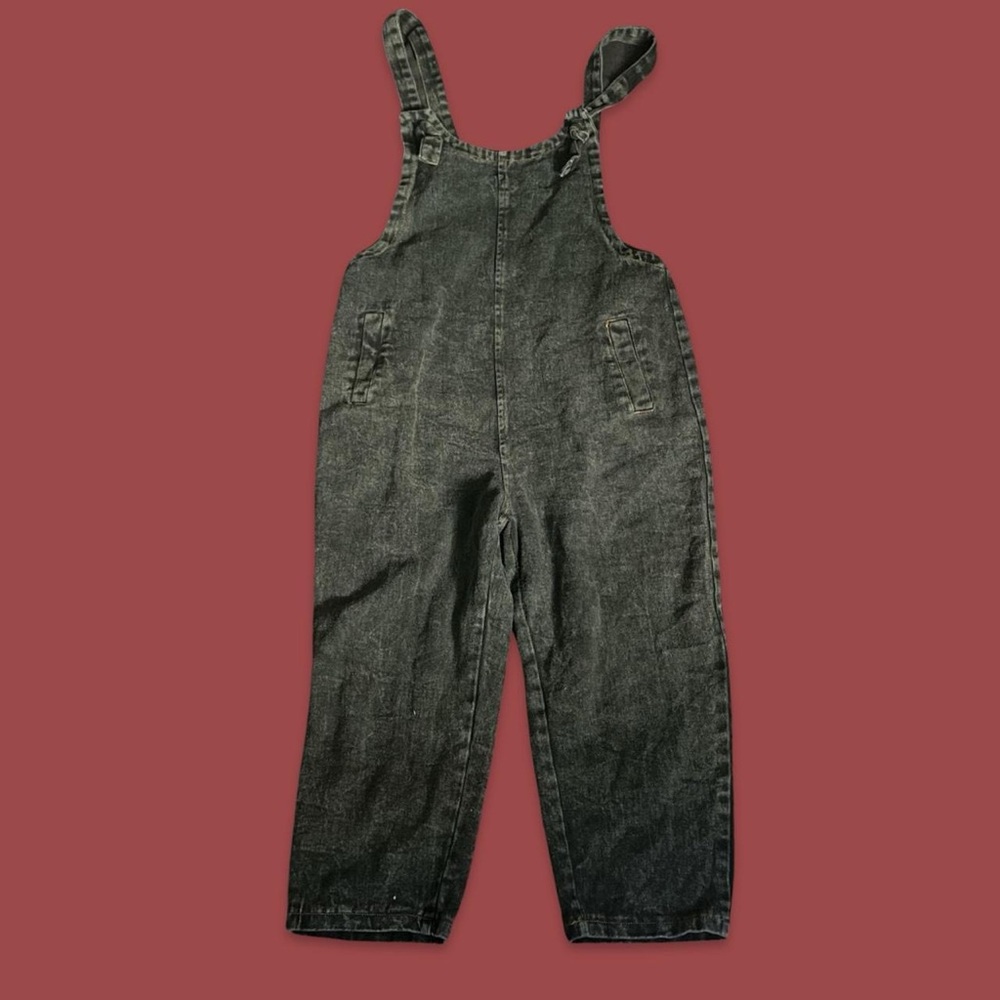 Black Denim Overalls